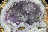 Las Choyas Coconut Geode with Amethyst & Calcite - Mexico #180577-4